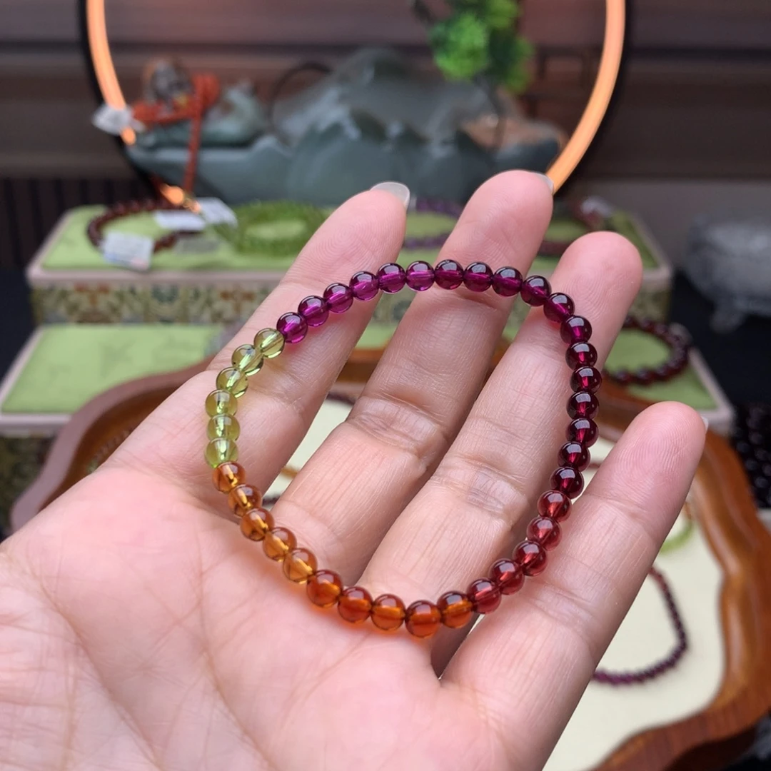 石榴石手串未镶嵌手串4.8