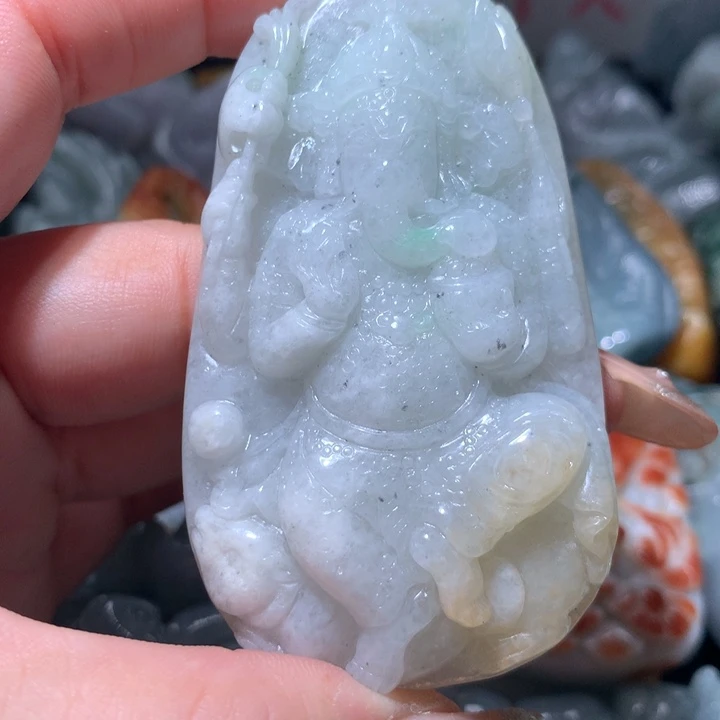 翡翠未镶嵌颈饰保真天然A货翡翠