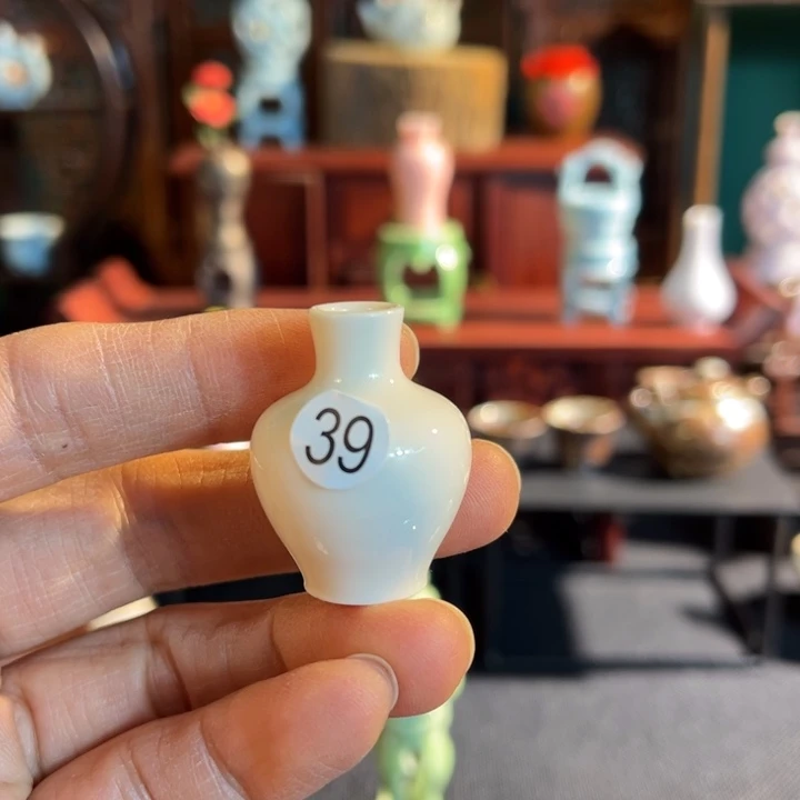 摆件微陶老王迷你花瓶