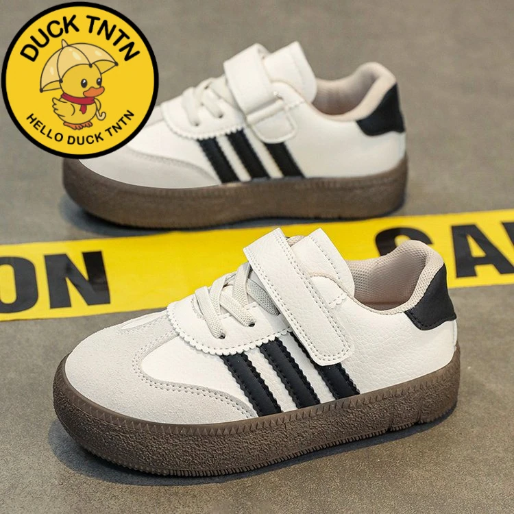 DUCKTNTN小黄鸭板鞋鞋2025春季新款儿童休闲小白鞋中大童女孩德训