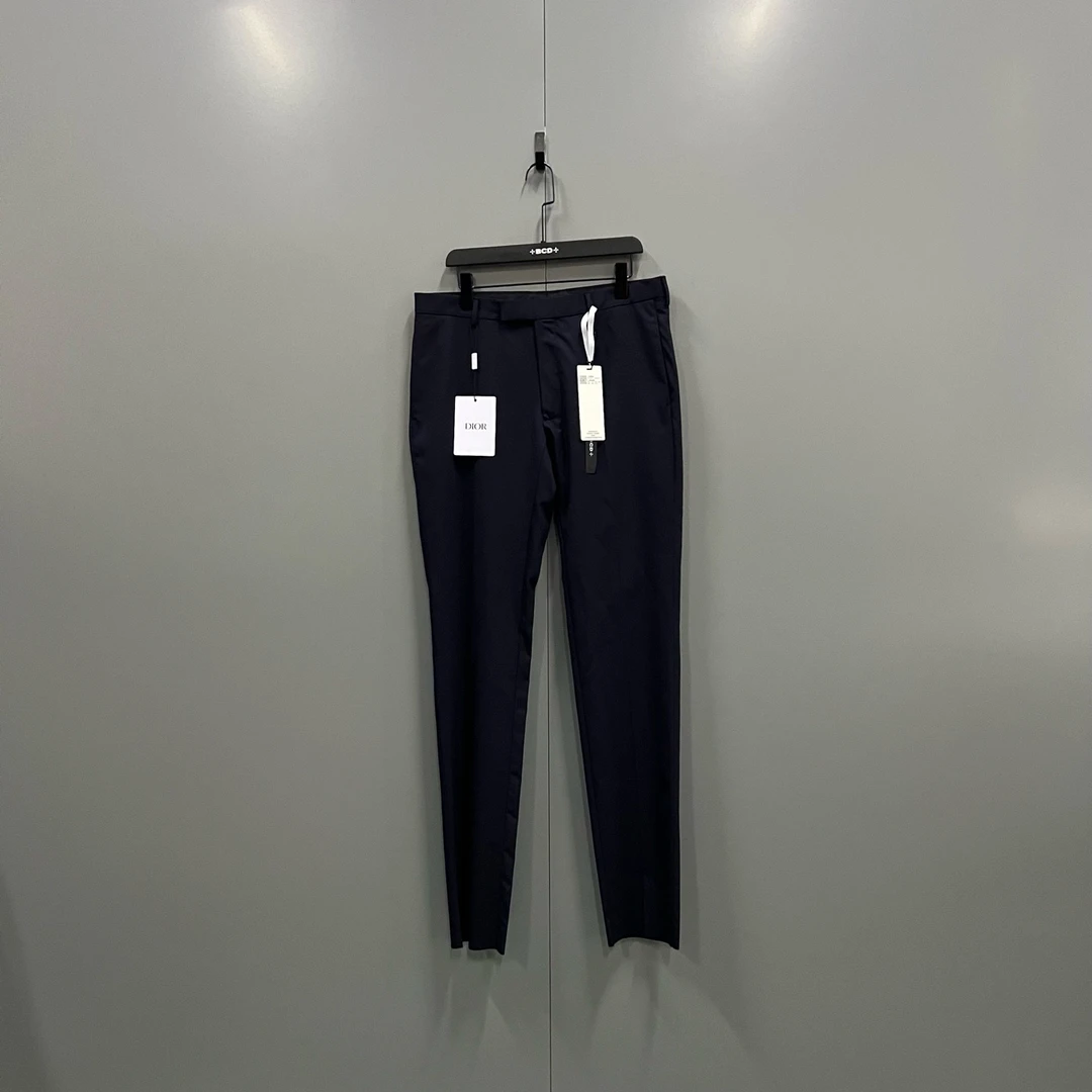 未使用 DIOR/迪奥 (ll)  藏青色修身西裤 50码/015080