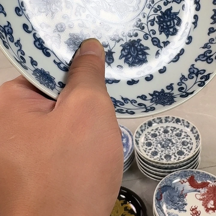瓷片青花缠枝莲大胡乘景德镇