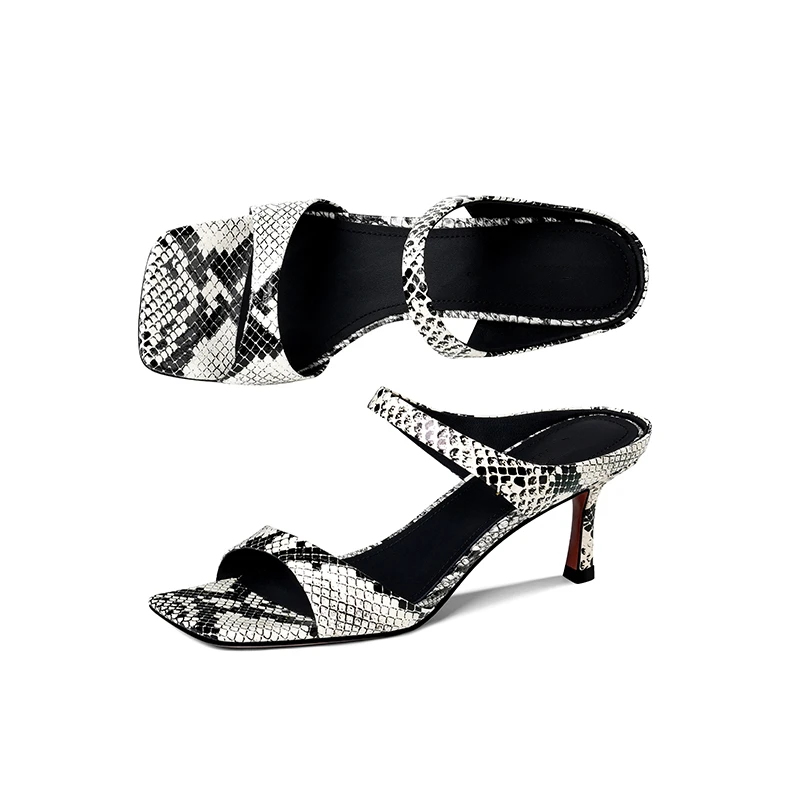 2025新款高跟时尚一脚蹬法式优雅设计时装凉鞋百搭休闲半托