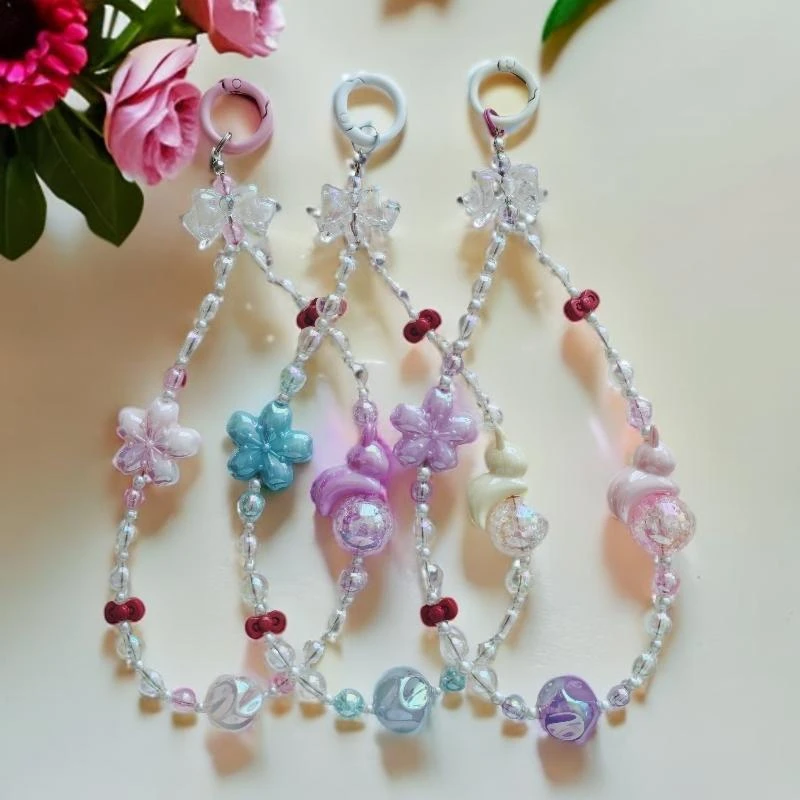 C03-2炫彩可爱云朵樱花兔手机挂件手机链（10个款式可选）