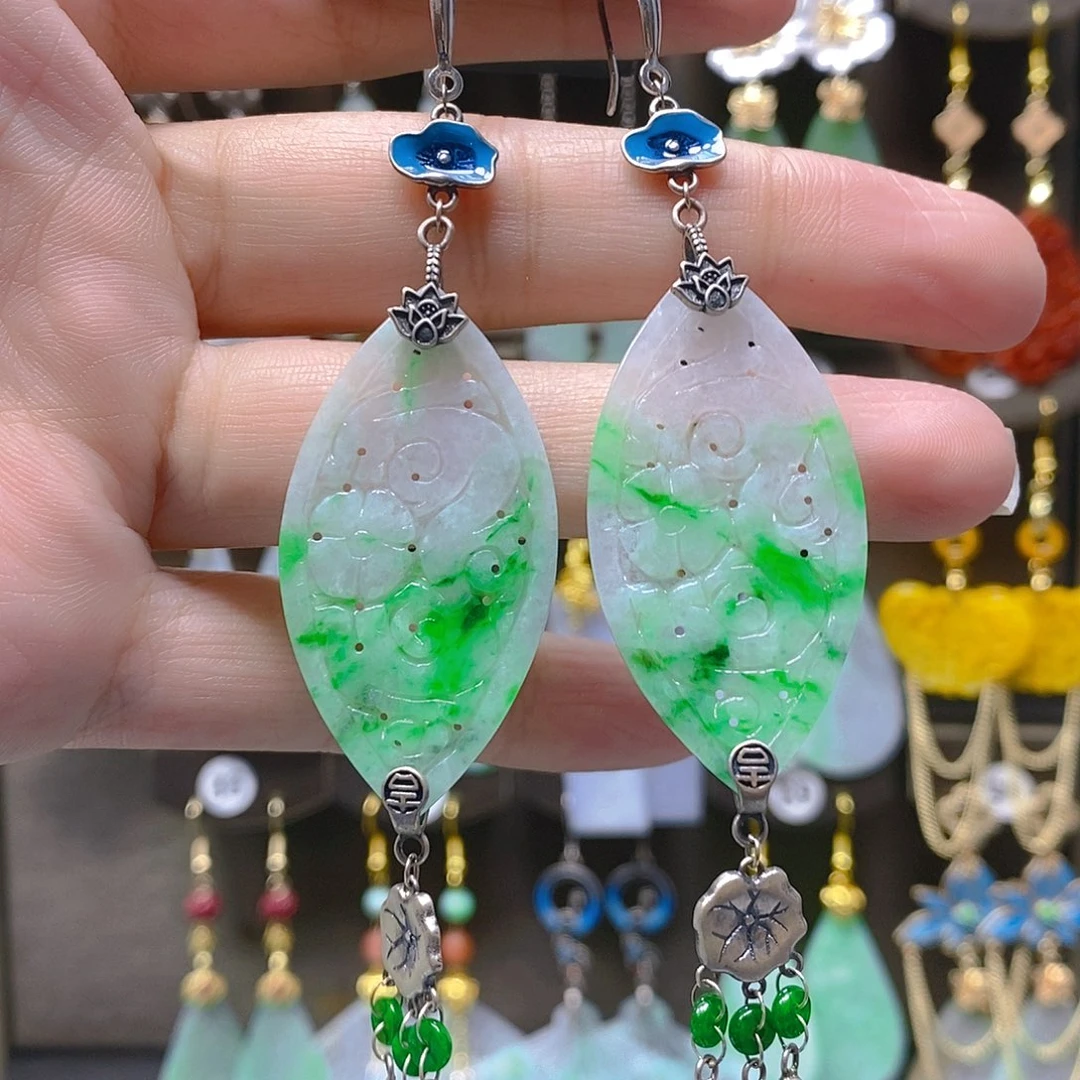 未镶嵌翡翠耳饰翡翠