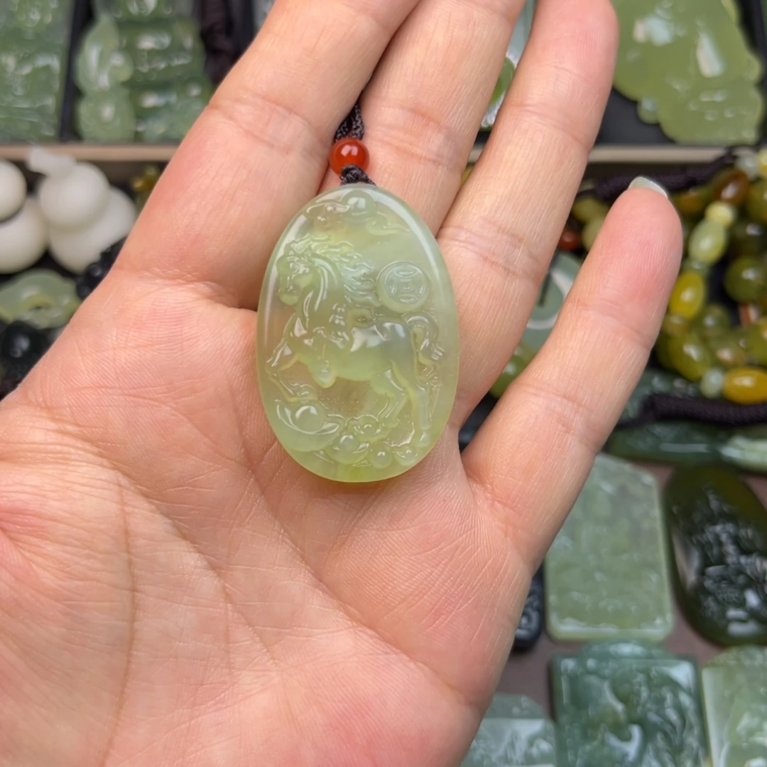 蛇纹石玉未镶嵌吊坠(不含链)