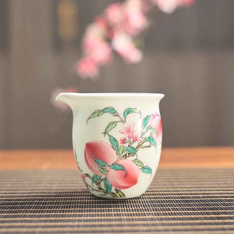 【墨舍名窑】徐窑四桃圆融公道杯 景德镇陶瓷（xuyao23）