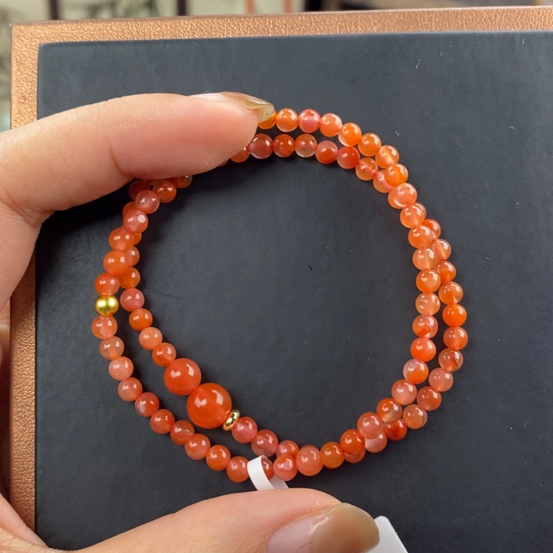 南红玛瑙未镶嵌手链