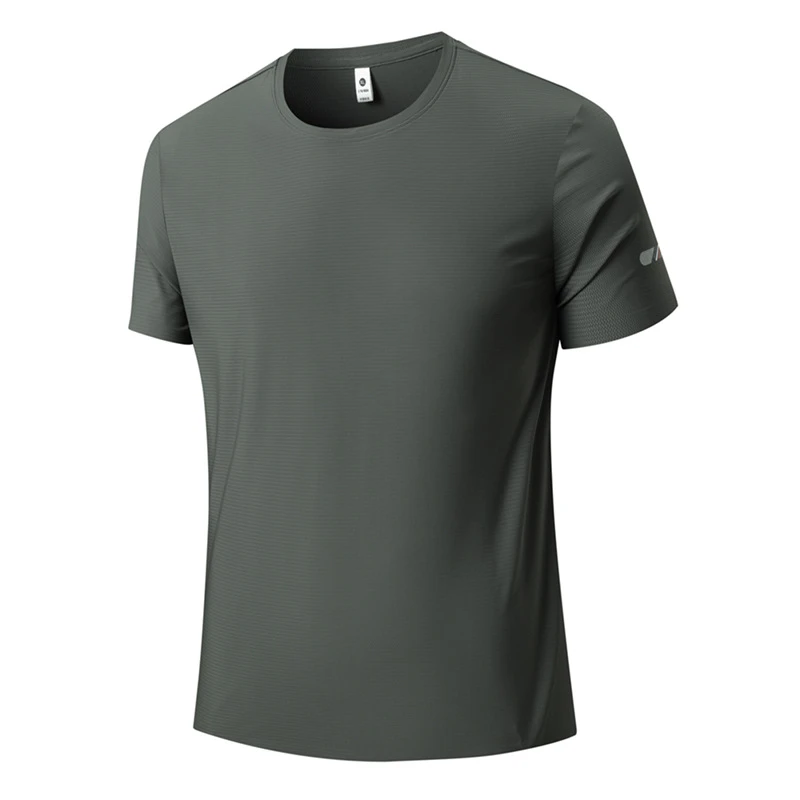 痞帅慵懒风男装2025男女运动快干弹力短袖休闲吸湿男生衣服高级感