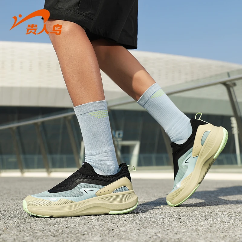 贵人鸟运动鞋男款休闲健身鞋一脚蹬男鞋夏季透气轻便减震训练鞋