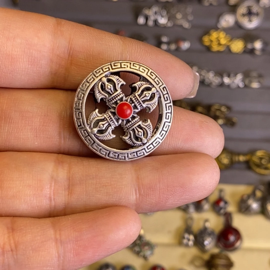 林****纺十字杵背云白色圆形