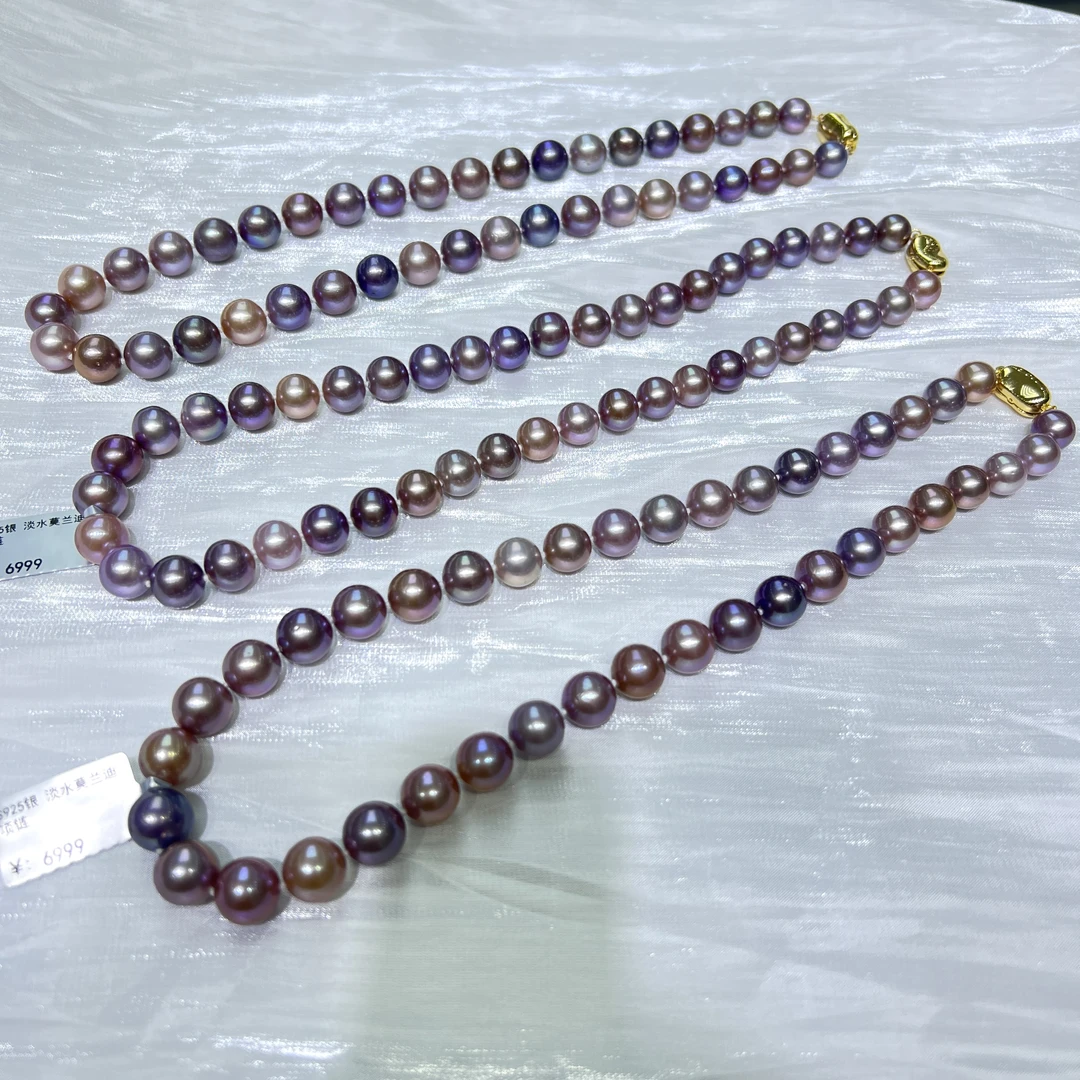 【短发七七】【全家福】S925银 淡水莫兰迪项链 9-11mm  多样性发一