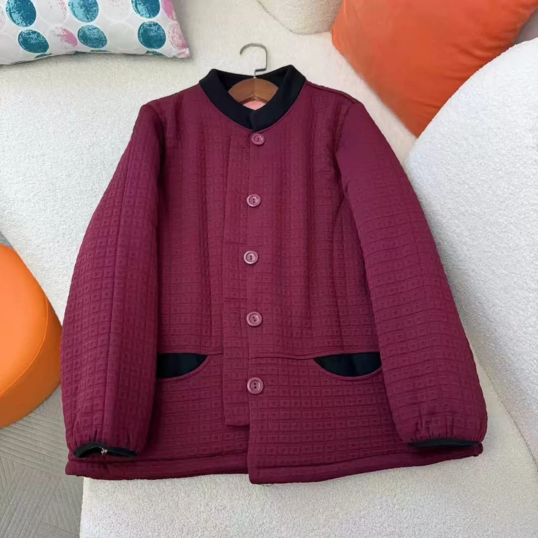 女士撞色外套23992