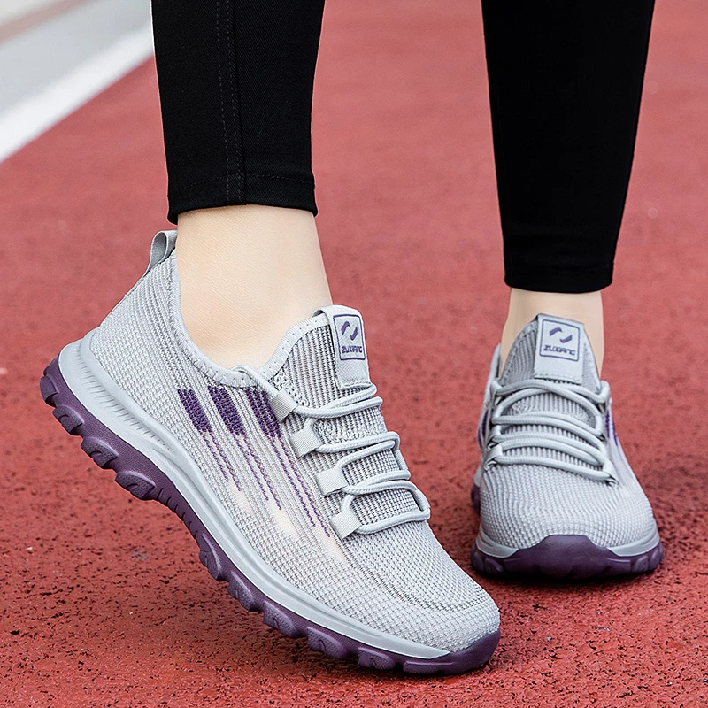 老人鞋女夏季透气妈妈网面鞋防滑软底中老年舒适不累脚运动健步鞋