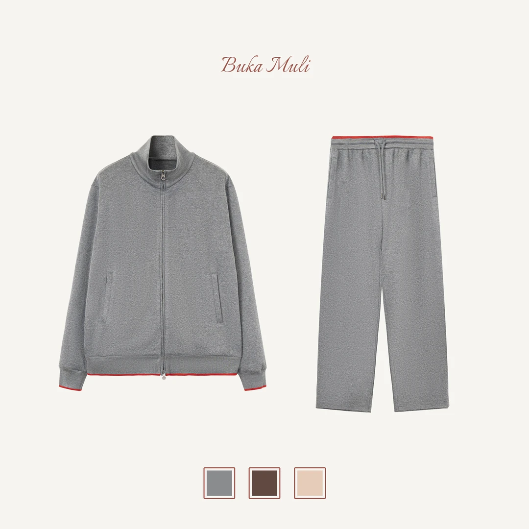 MULI Lp秋冬新款cocooning羊毛针织男士夹克套装2817-8 现货款