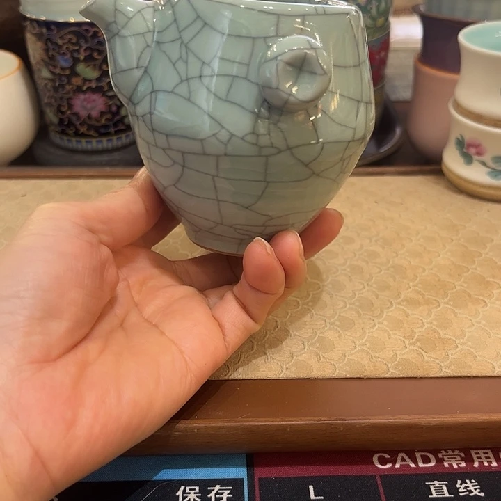 瓷片哥窑公杯微瑕1个