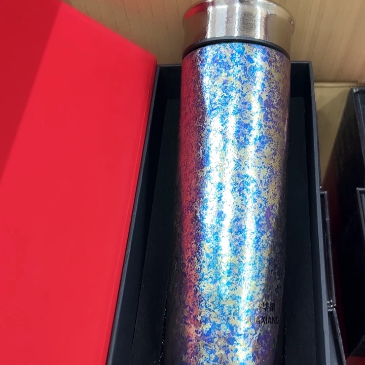 手工艺品琉璃华象钛杯蓝色420