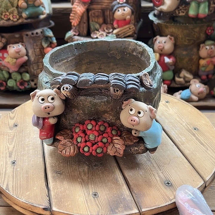 嘻哈多肉花盆百搭