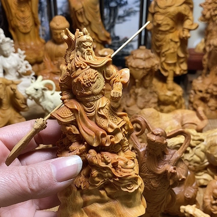 柏木（崖柏）关公摆件