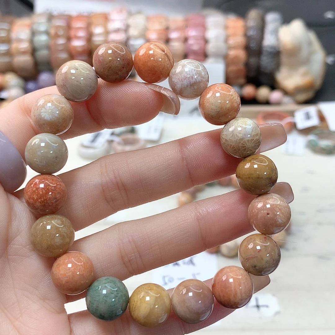 硅化珊瑚（珊瑚玉）手链未镶嵌梦*儿087