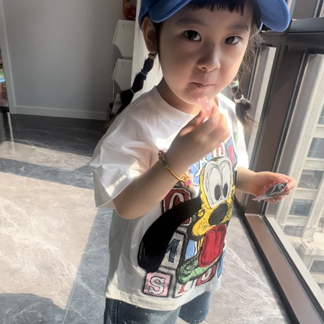 25316儿童布鲁托重工贴布刺绣印花短袖T恤