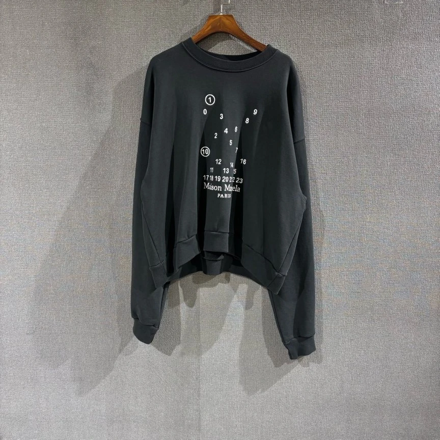 未使用 Maison Margiela/梅森马吉拉 （pm）字母印花圆领卫衣L/1624