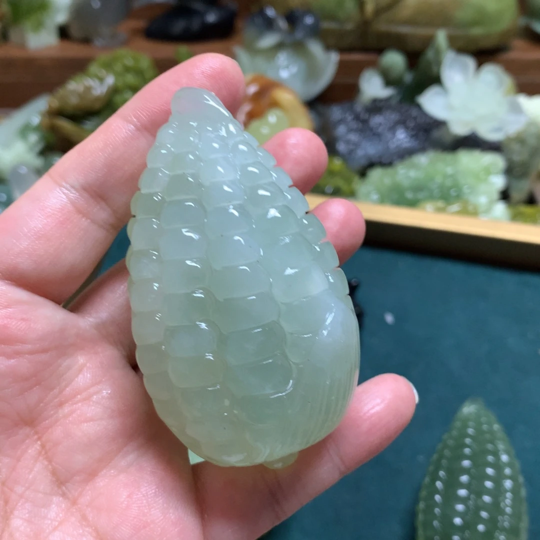 醒***了岫玉未镶嵌手把手把