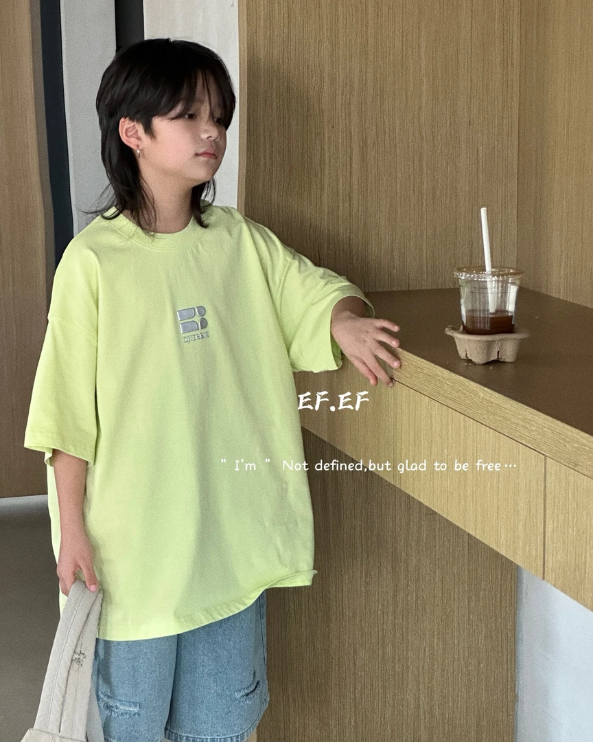 【郭郭童品】x➕新款休闲荧光绿T恤2116