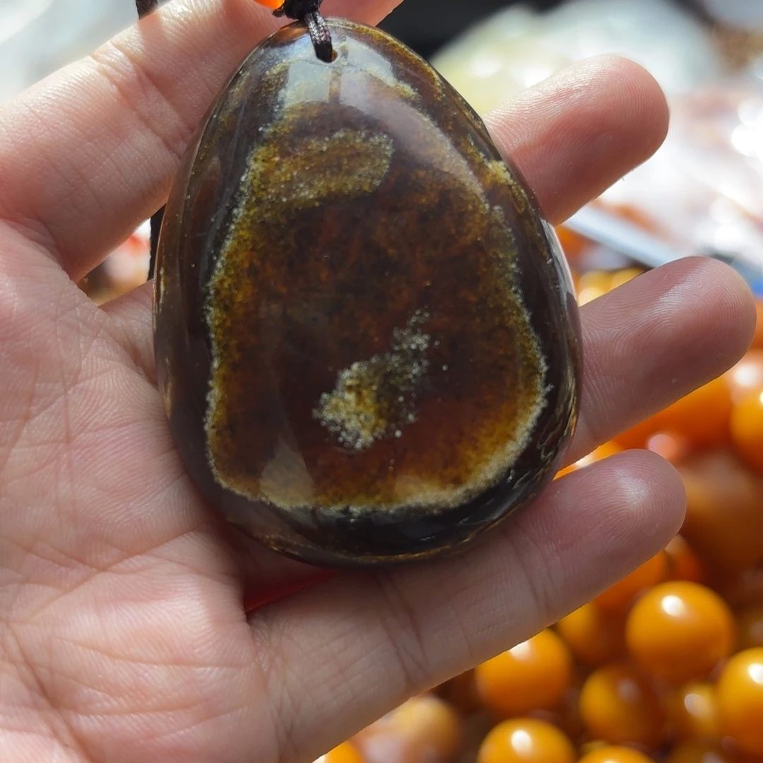 琥珀未镶嵌裸石干白花水滴多样性发其一