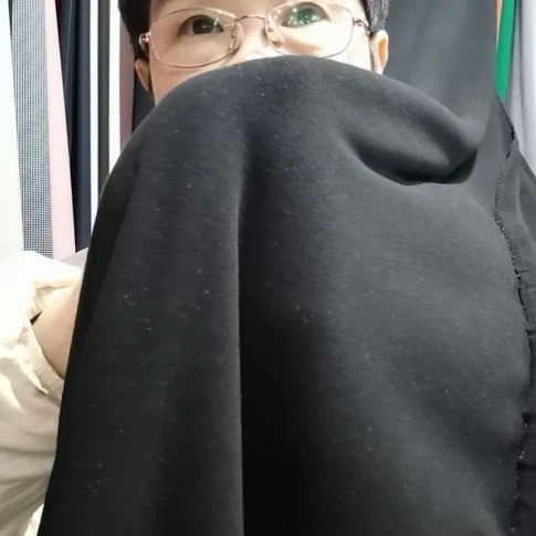 醋酸天丝羊绒布料黑色2米