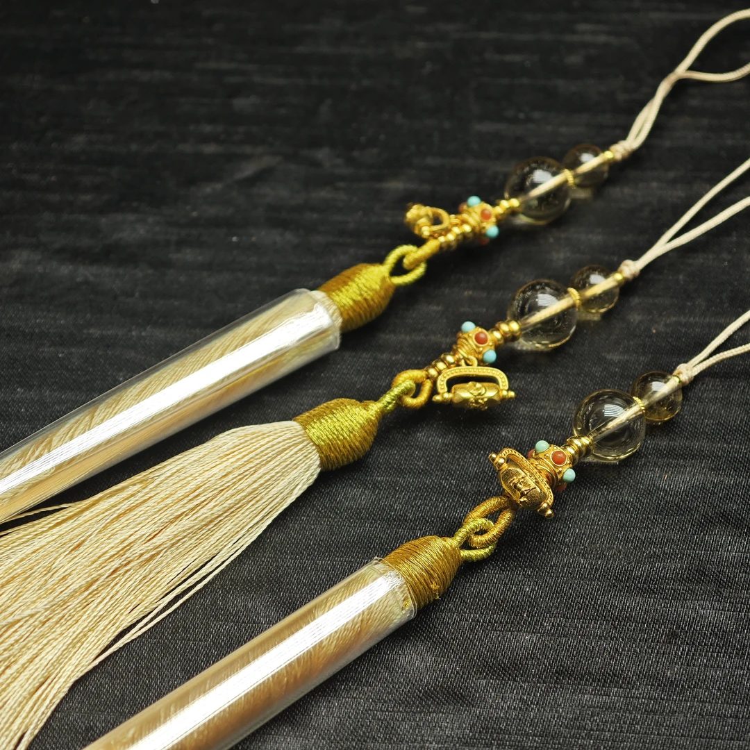 晶匠天然黄水晶手机挂 多样发一 编号Z20165