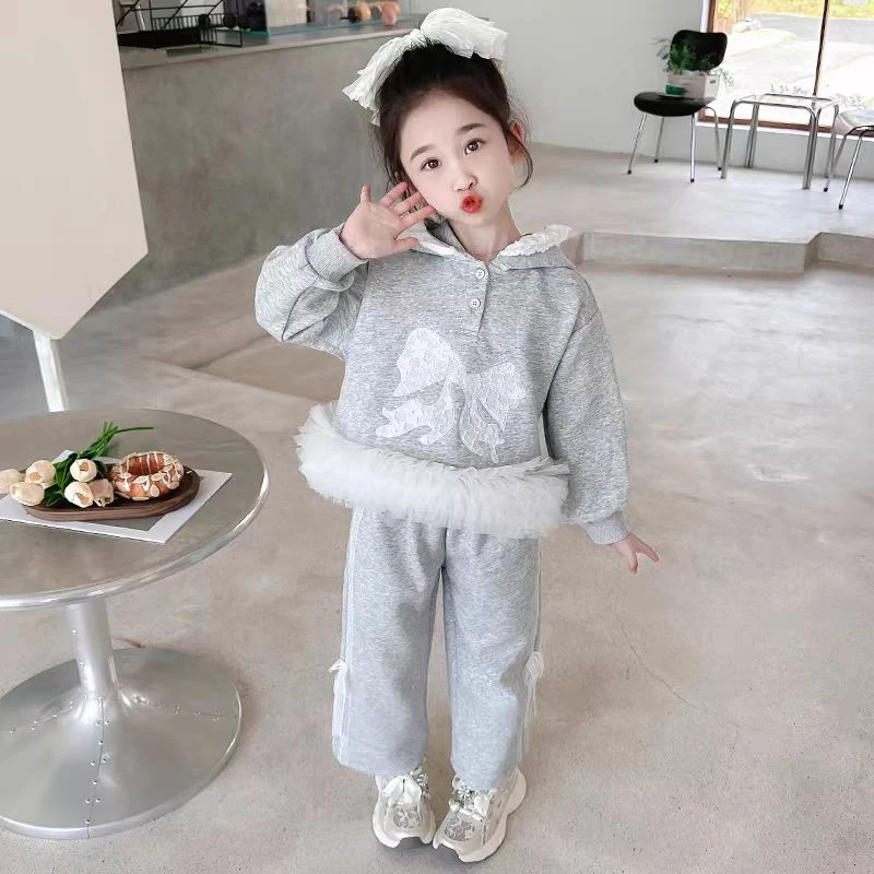 52089女童卫衣套装春秋2025新款儿童春季洋气休闲甜美春装两件套