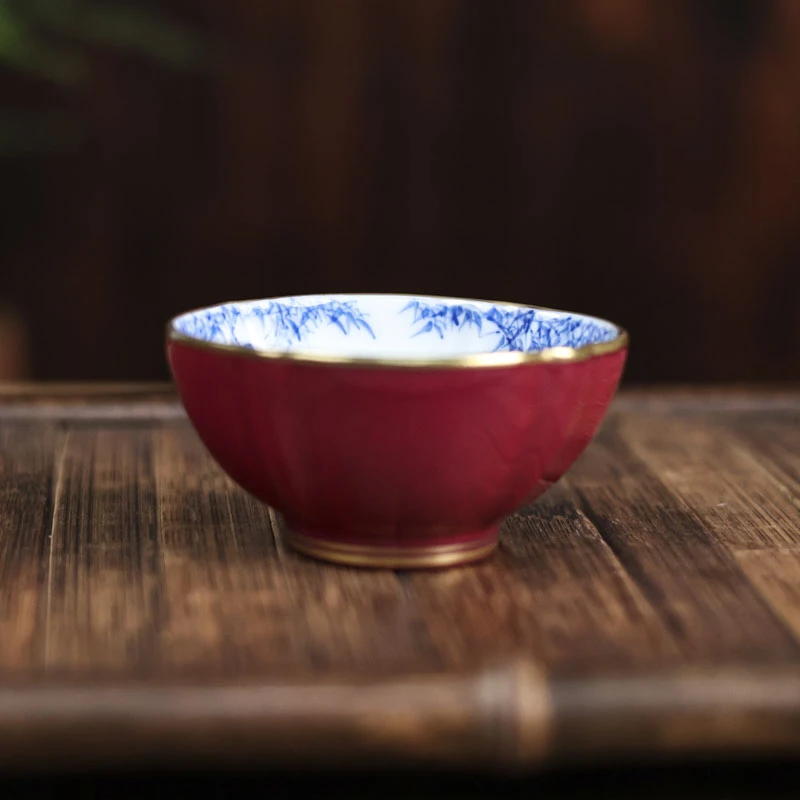 【静姐小院】玫瑰红熊猫贝壳杯（华隐S0604）