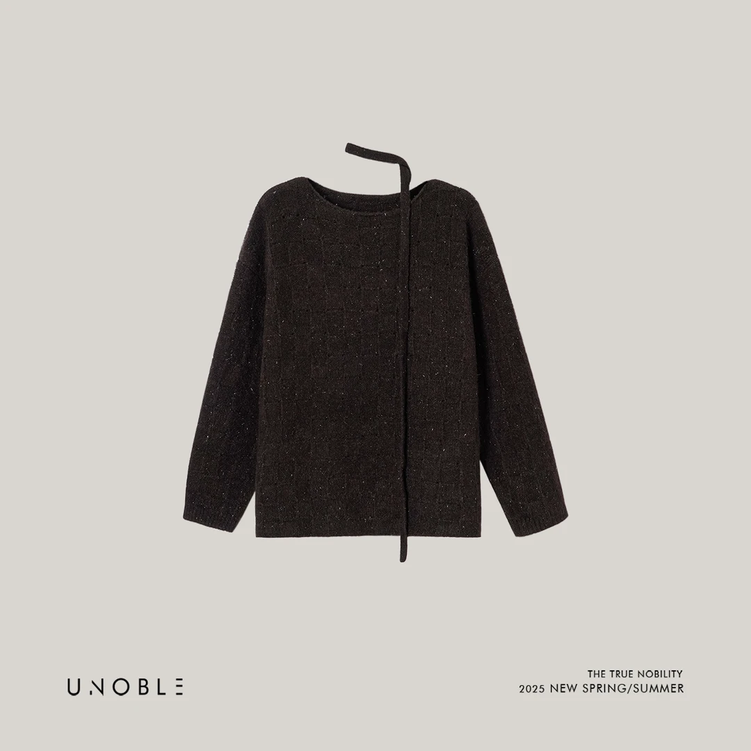 UNOBLE 2025 F/W【星尘余烬】设计感套头毛衣 冬季新款
