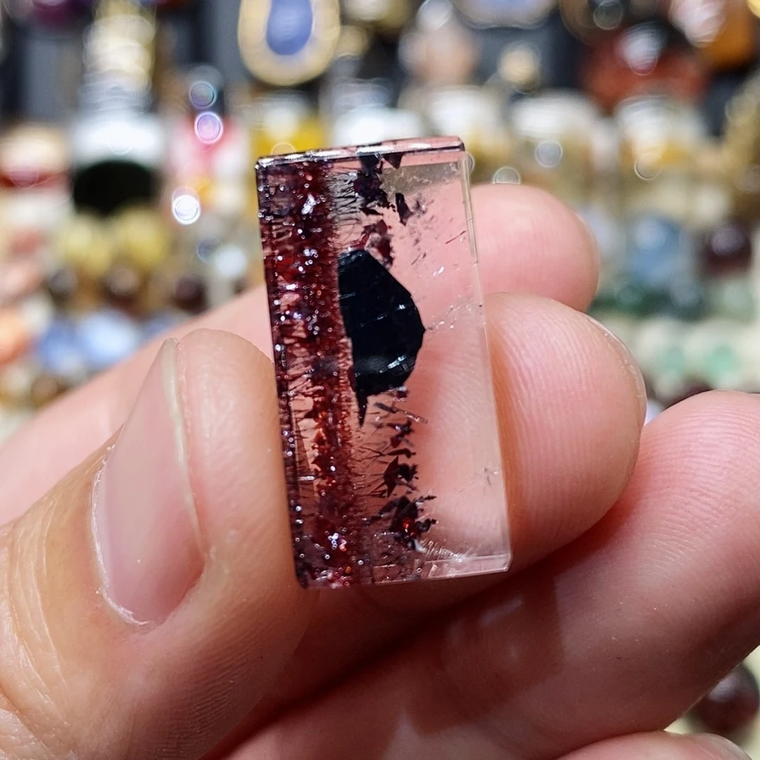 水晶颈饰银S925镶嵌黎****u天然精致水晶吊坠