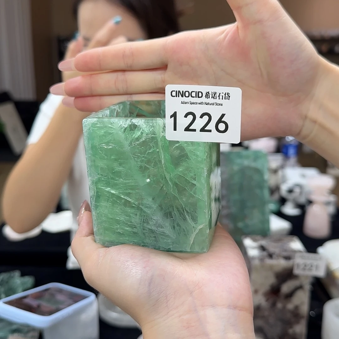 石材素**子1226 绿水晶空杯