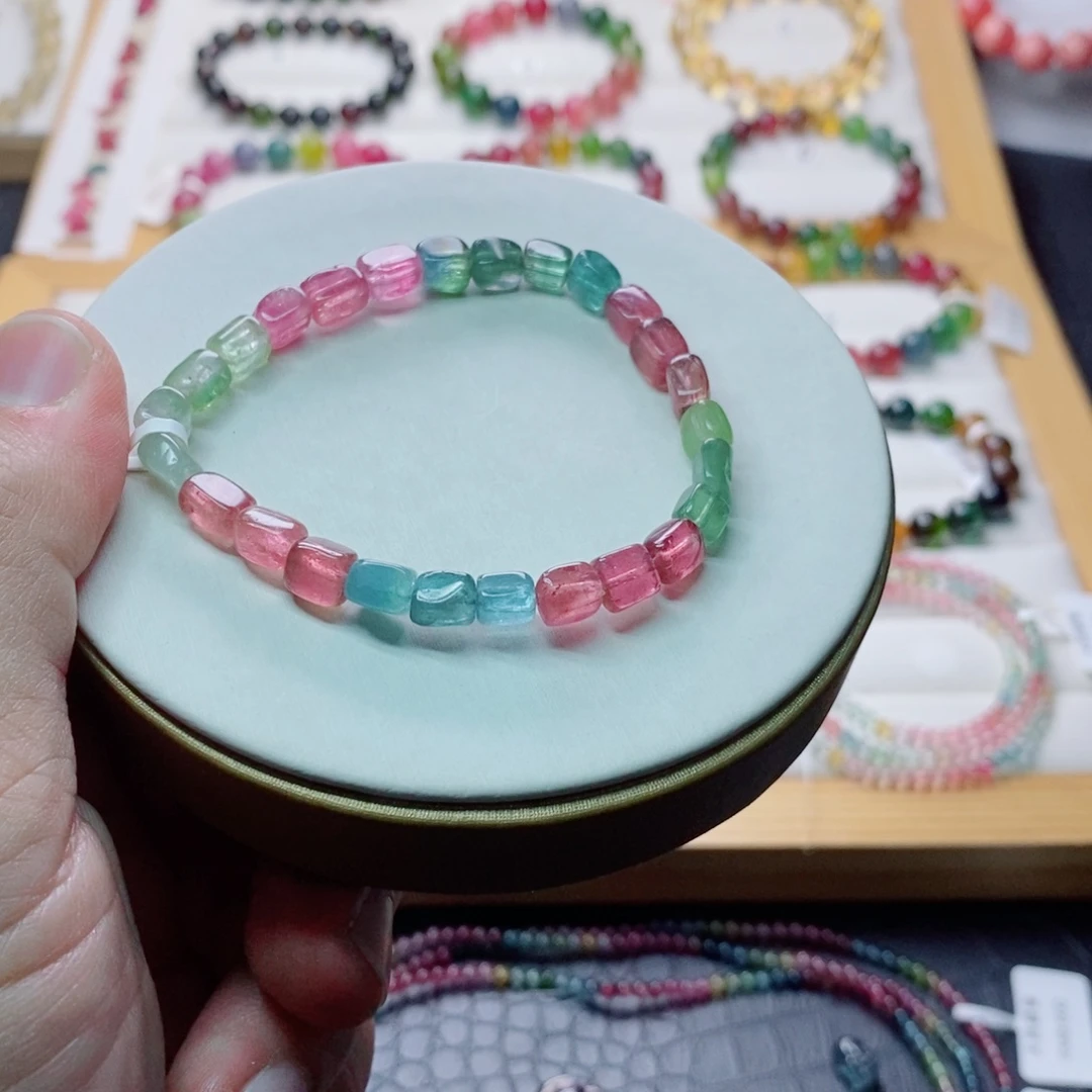 碧玺未镶嵌碧玺手链