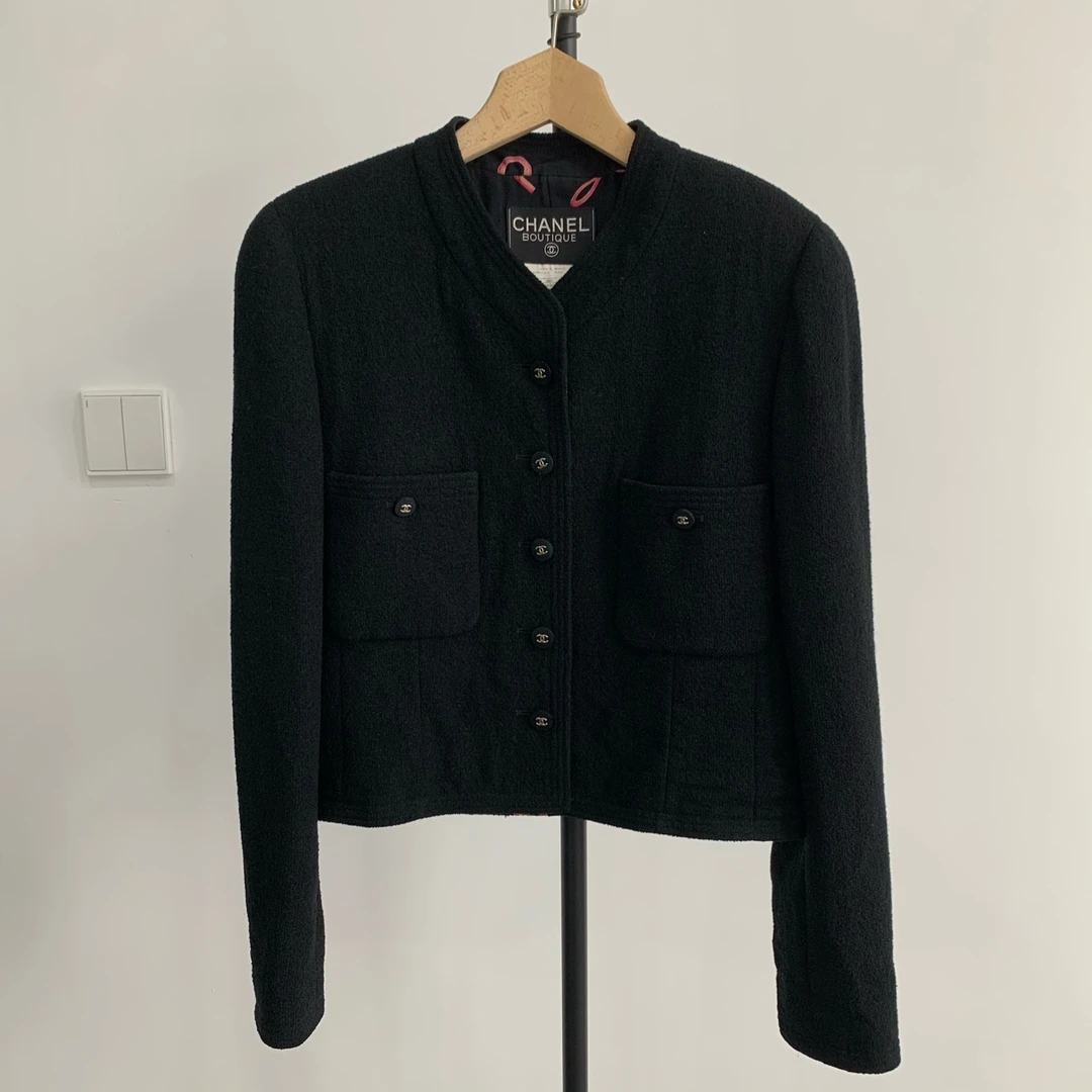 99新 Chanel/香奈儿 香奈儿  vintage 中古 黑色套装 40码
