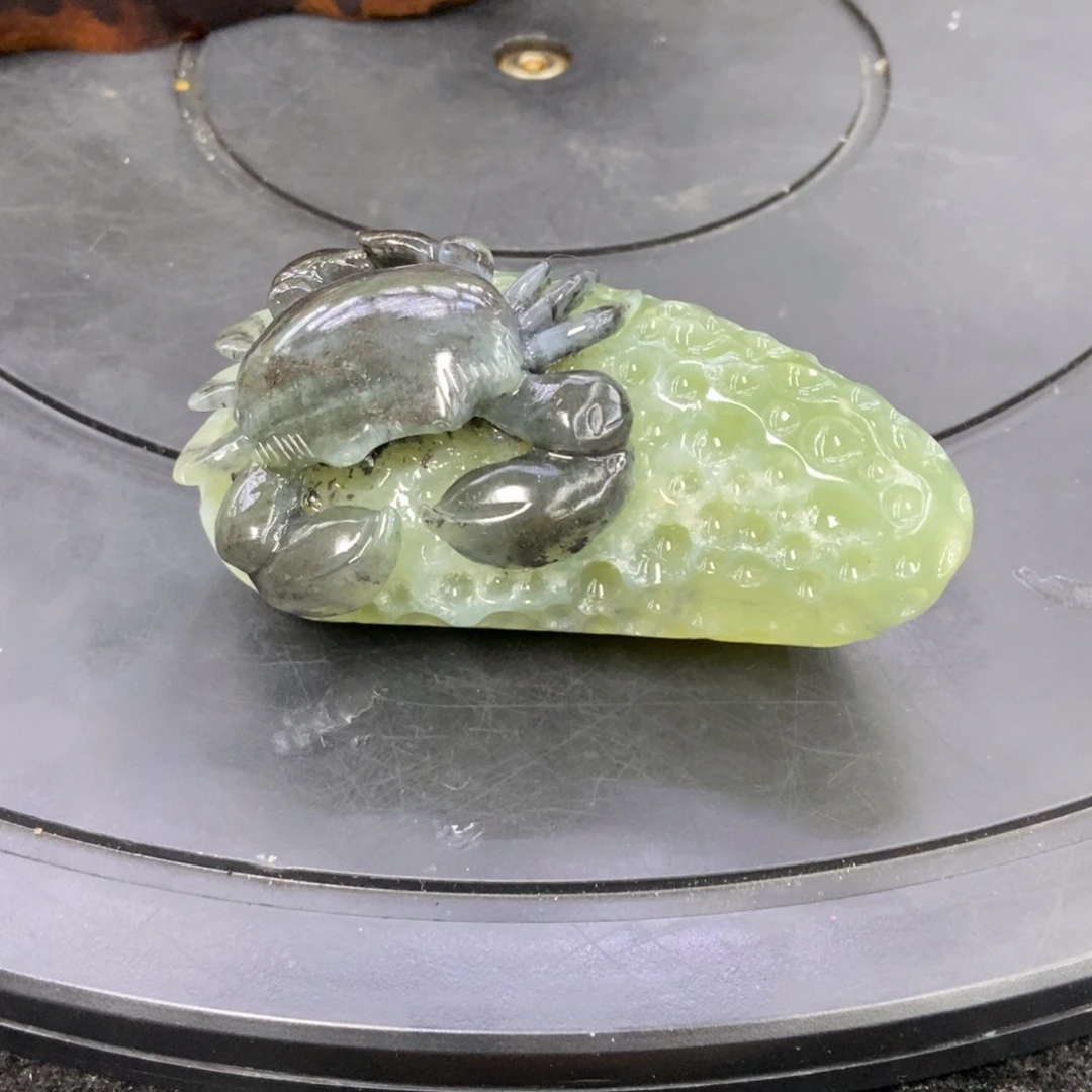 石材天然岫岩玉手把件