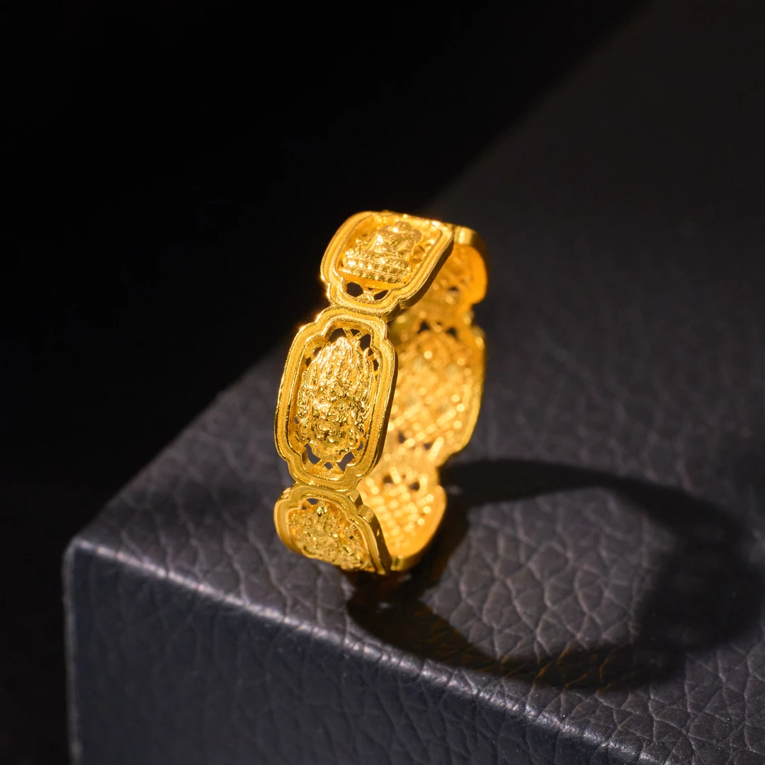 【歪歪】（素金）夯爆了*戒指*18K金镶嵌（多样性发一）XB-S9565