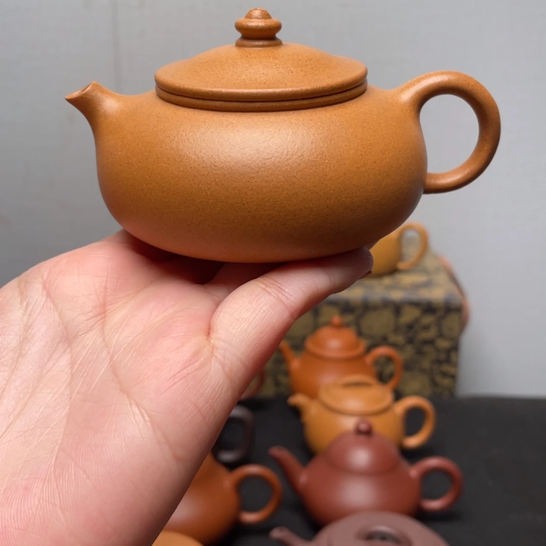 紫砂壶全手工老宕口黄金段