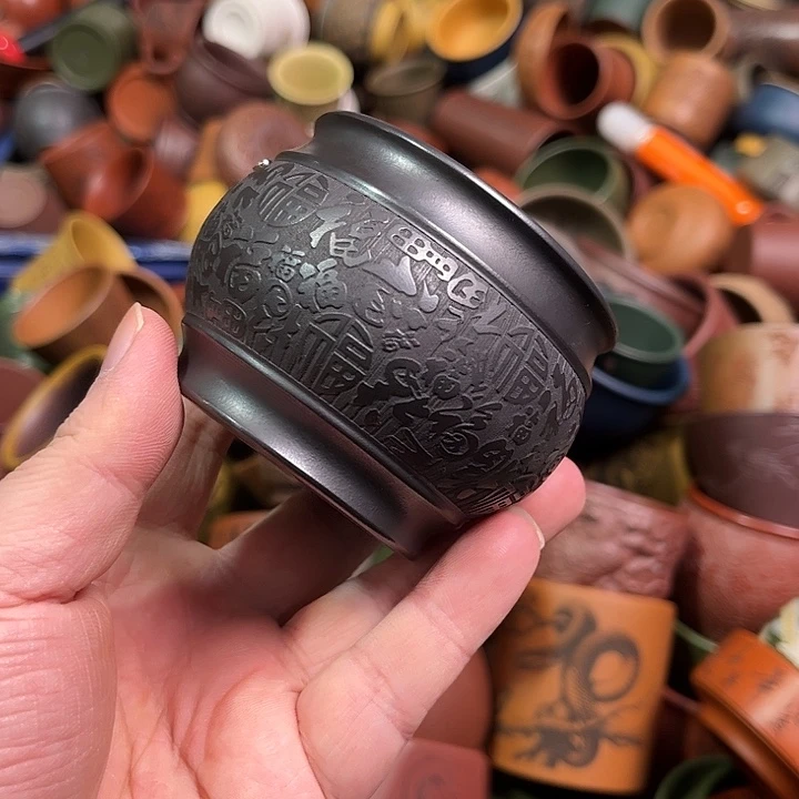 紫砂茶杯全手工紫砂主人杯