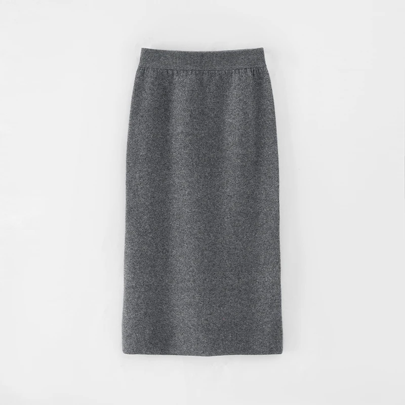 【开叉】简约风半身裙百搭半裙修身女装包臀裙中长款秋冬WH-K41