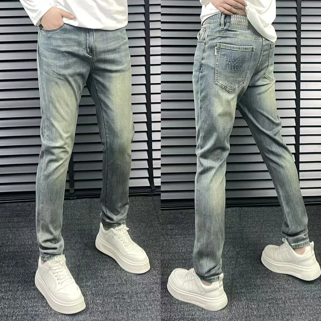 【25春季新品】男士牛仔裤高品质蓝色牛仔时尚百搭弹力直筒裤6889