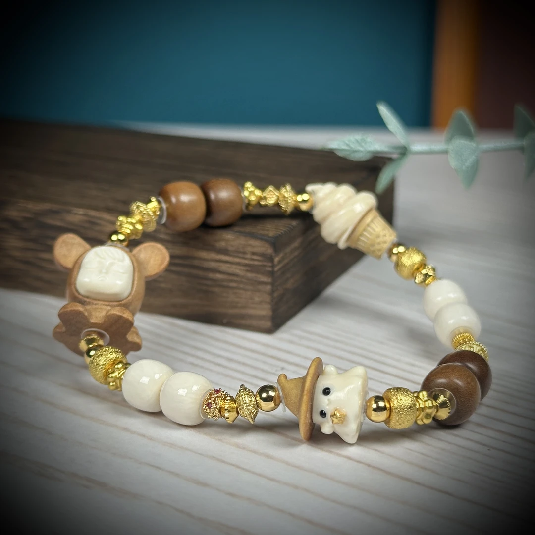 Q44-79天然猛犸 设计款手链 支持鉴定