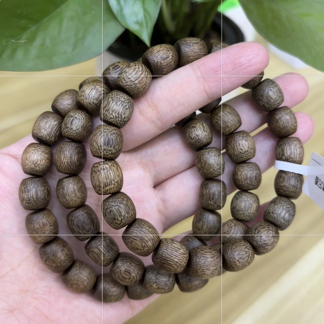 沉香文莱粗纹软丝1.0cm鼓珠老料沉水（多样性发一件）