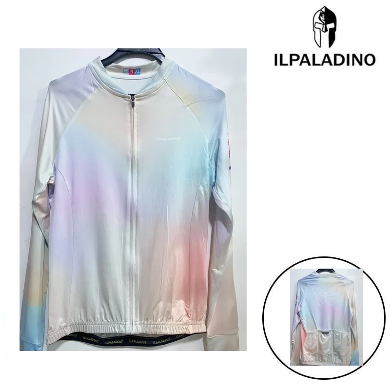 SQ 125【梦幻蝴蝶牛奶丝长袖女士】ILPALADINO专业版骑行服