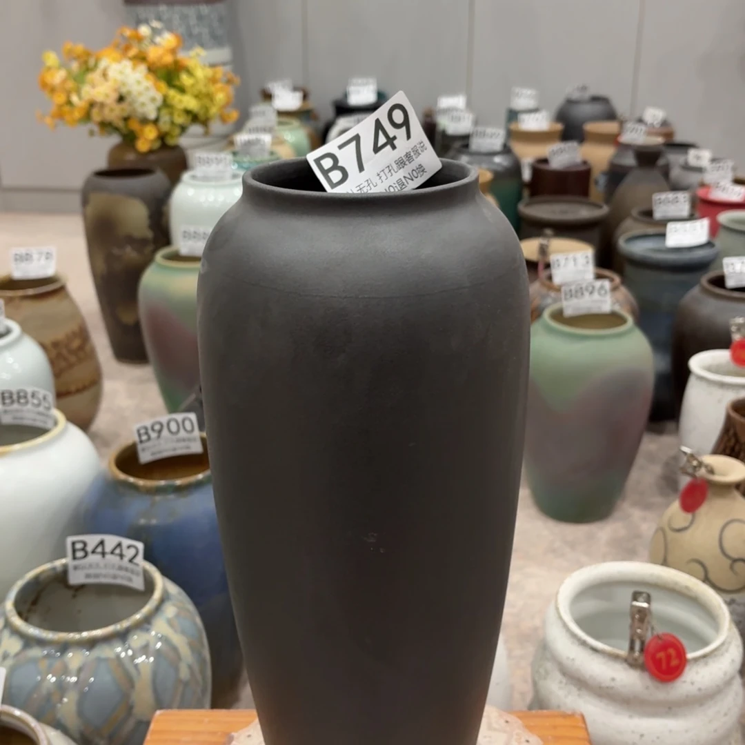 摆件瑕疵749 景德镇陶瓷花瓶高34口9