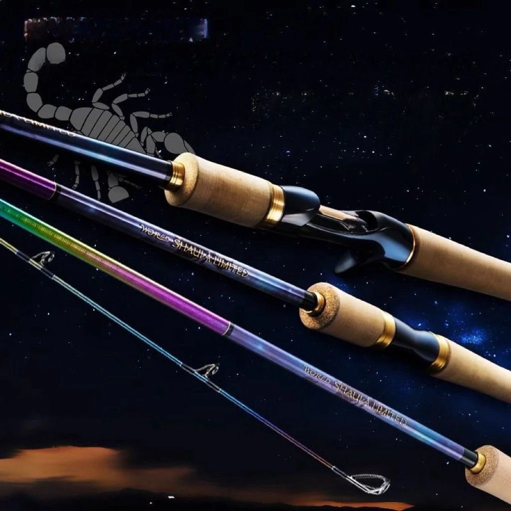 威海彩虹路亚竿沙卡啦一体软木手把碳路亚竿鲈鱼野钓打黑远投翘嘴