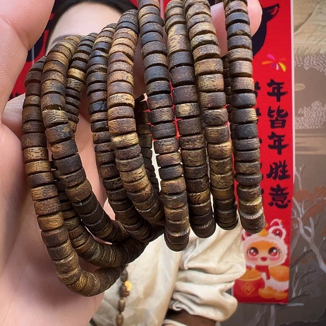 沉香手串是海南莺歌绿奇楠陆河算盘珠多样性发货一条